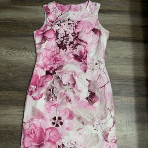 Apana Vibrant Pink and White Floral Dress